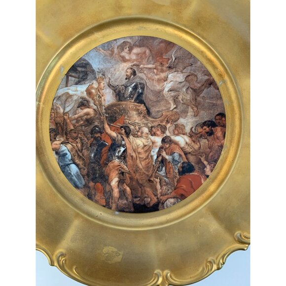 VTG Hutschenreuther Sylvia German Porcelain Plates Raffaello Gold Charger - Picture 14 of 16